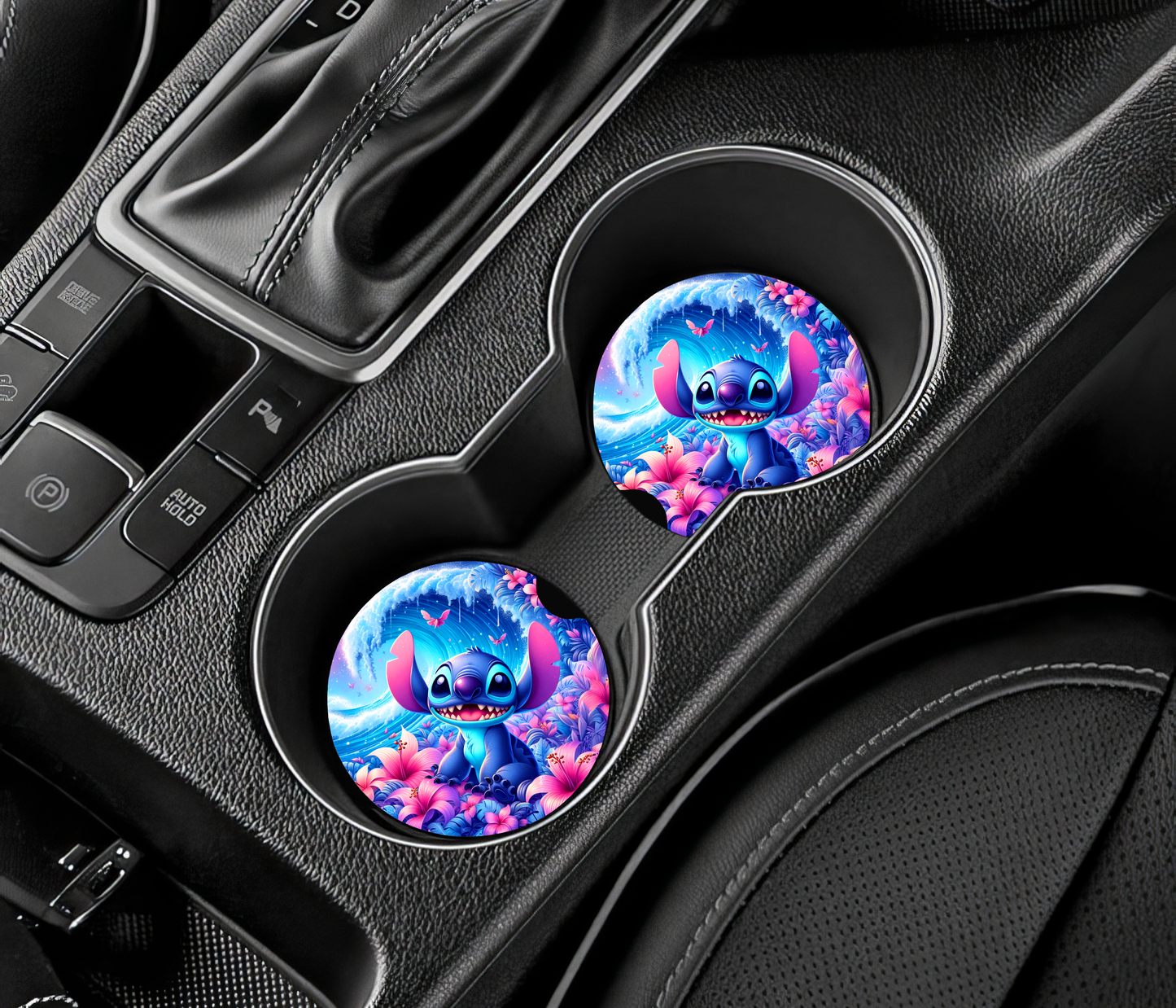 Sous-verre auto - Alien Bleu