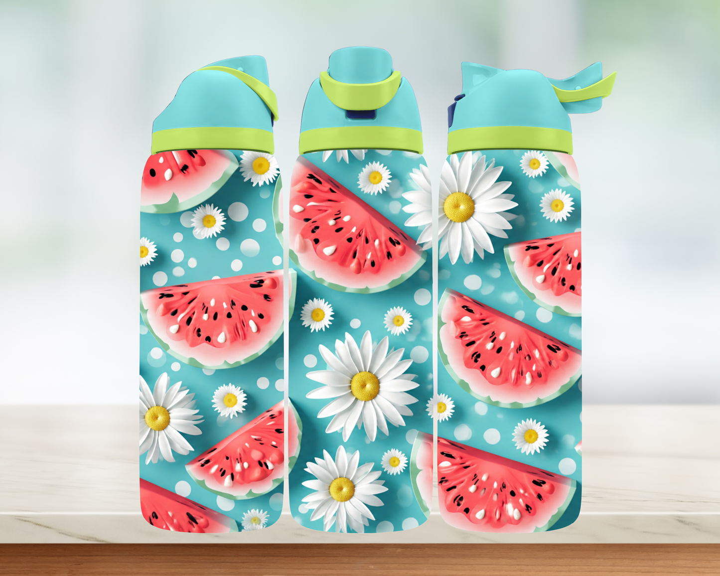 Bouteille style Owala - Melons et fleurs