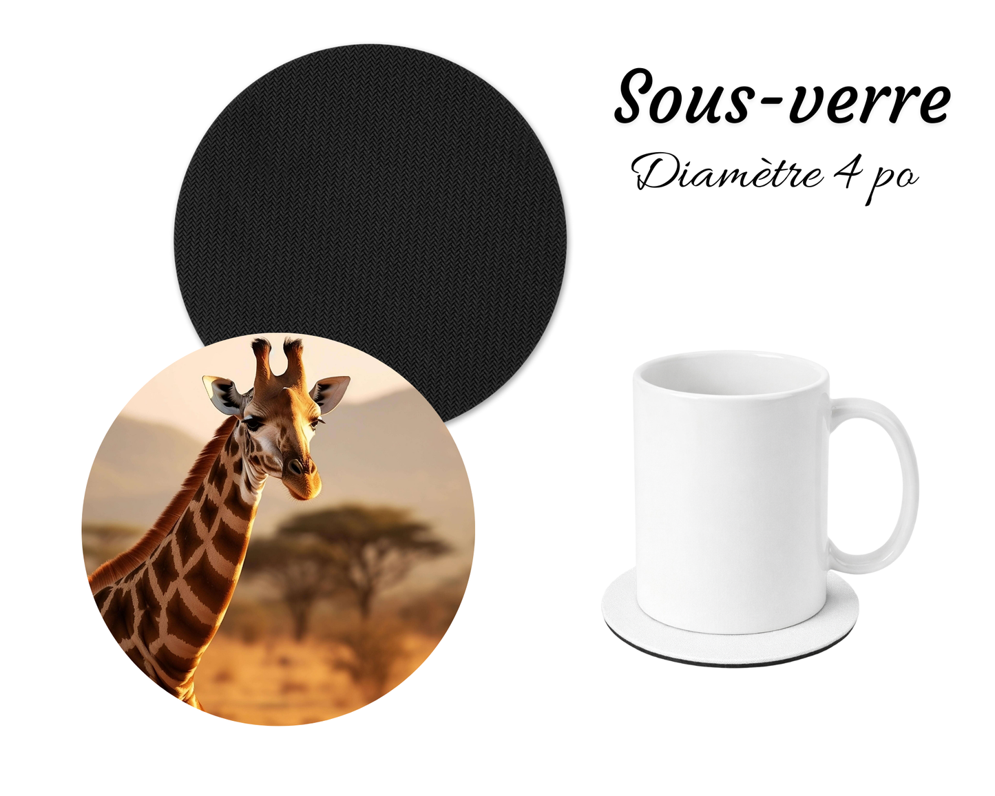 Sous-verre - Girafe