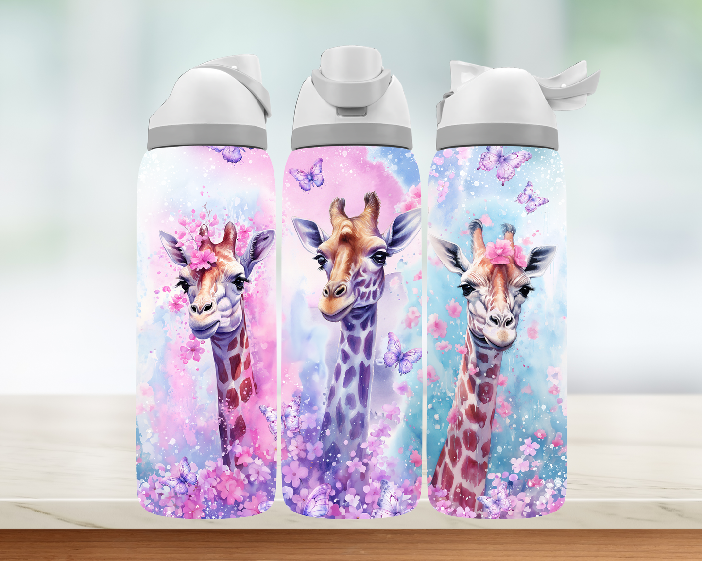 Bouteille style Owala - Girafe
