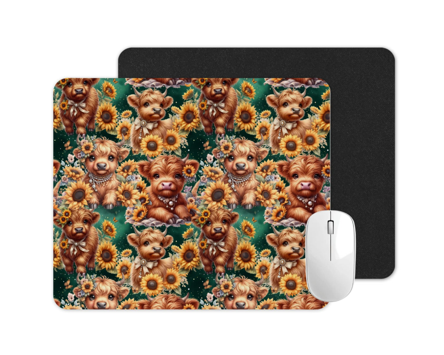 Tapis de souris - Vache tournesol
