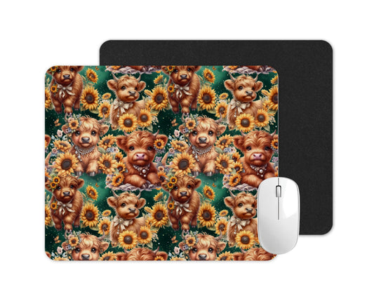 Tapis de souris - Vache tournesol