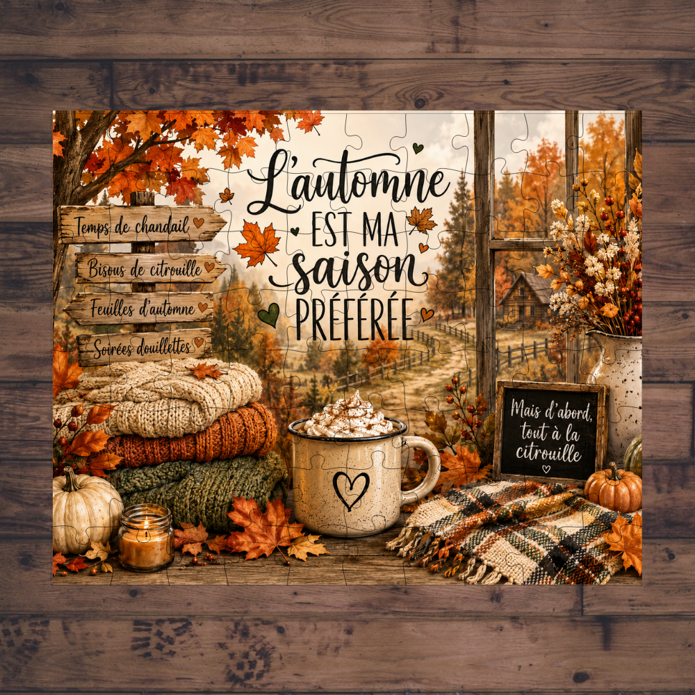 🧩 Casse-tête sublimé - Automne