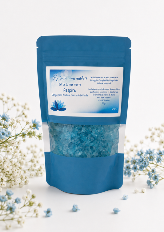 Sel de bain avec huiles essentielles