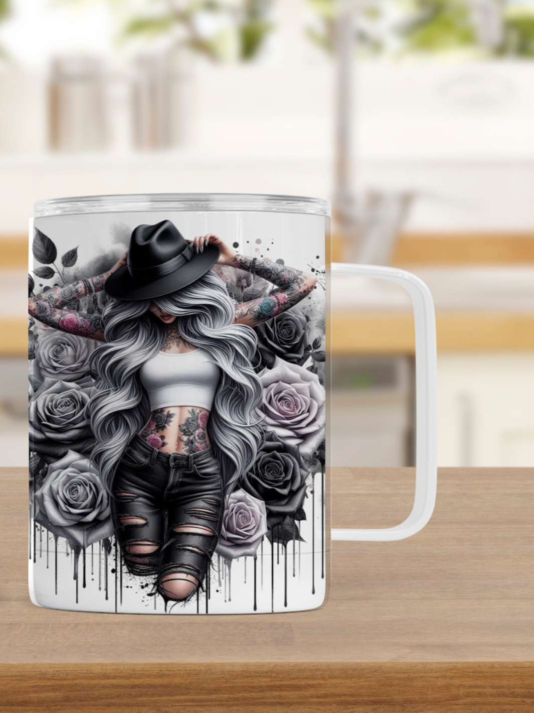 Tasse isotherme - black and white