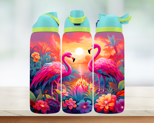 Bouteille style Owala - Flamant