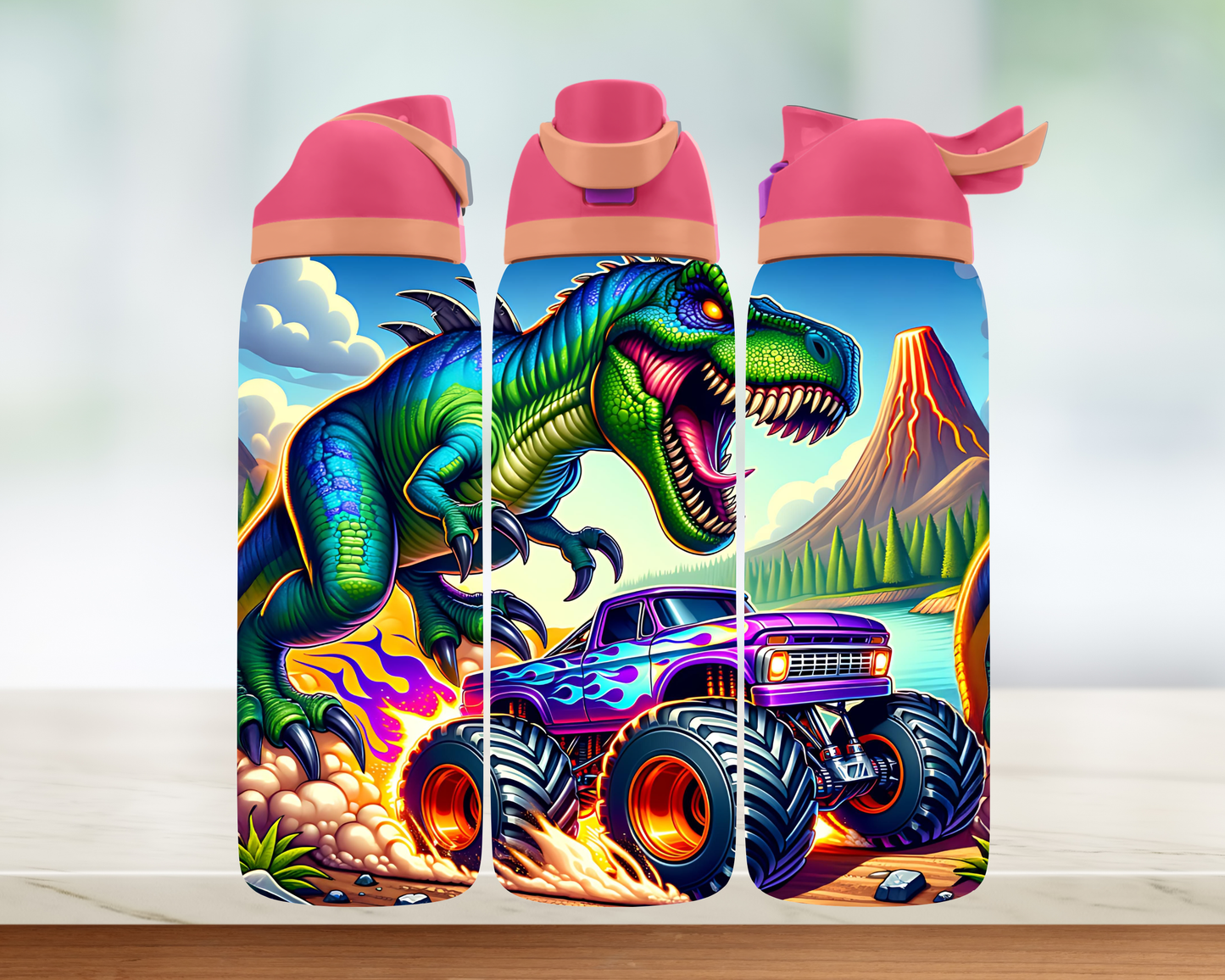 Bouteille style Owala - Dino Truck