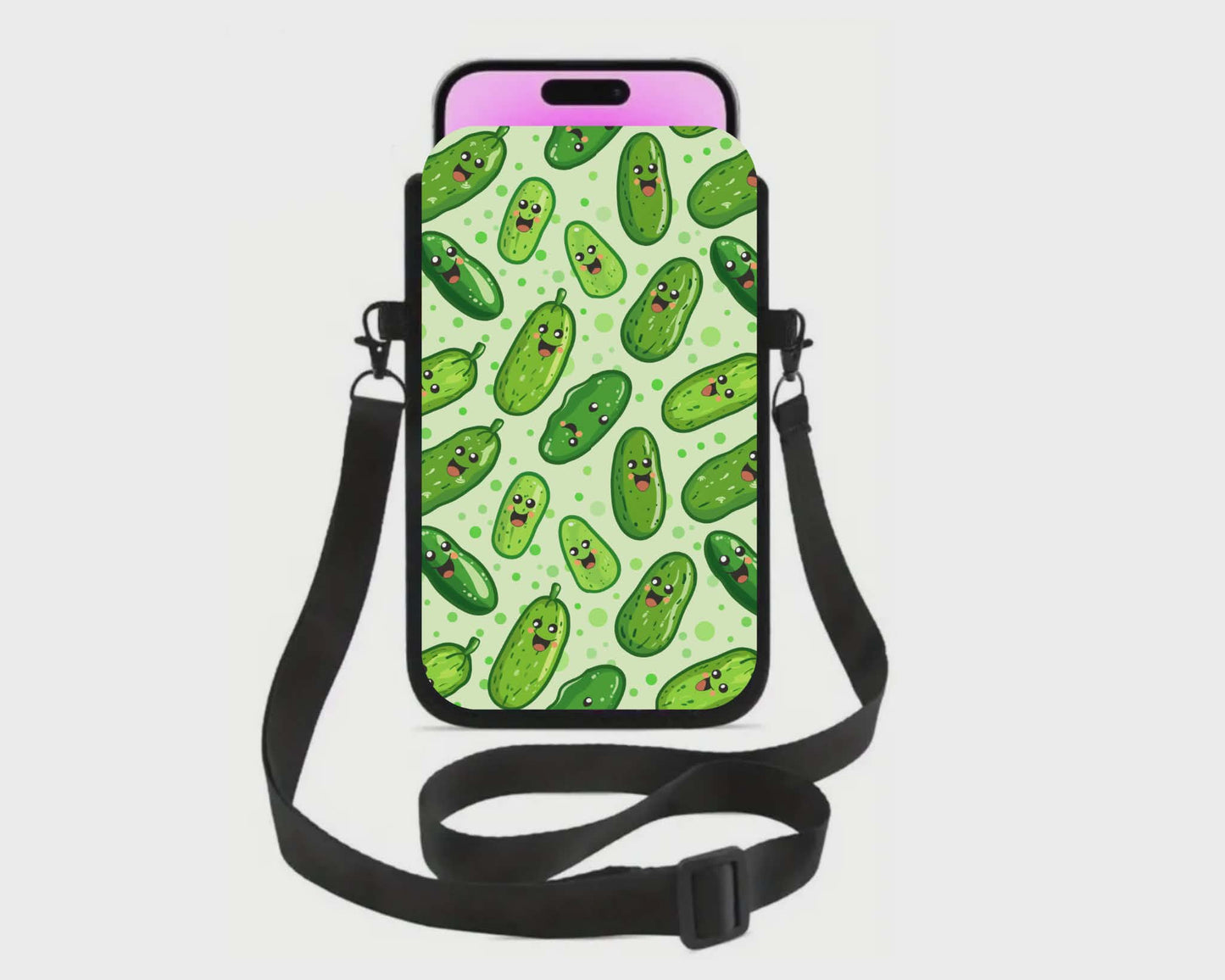 📱 Sac à cellulaire sublimé – Cornichons