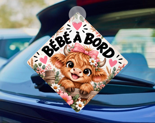🚗👶 BÉBÉ À BORD – Highland Rose
