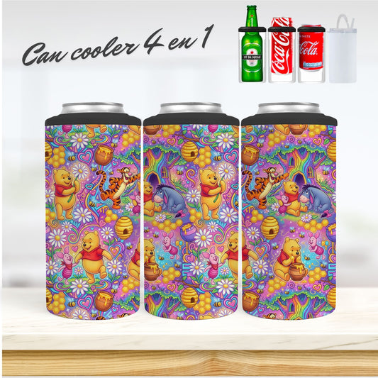 CAN COOLER 4 en 1 - Ours coloré