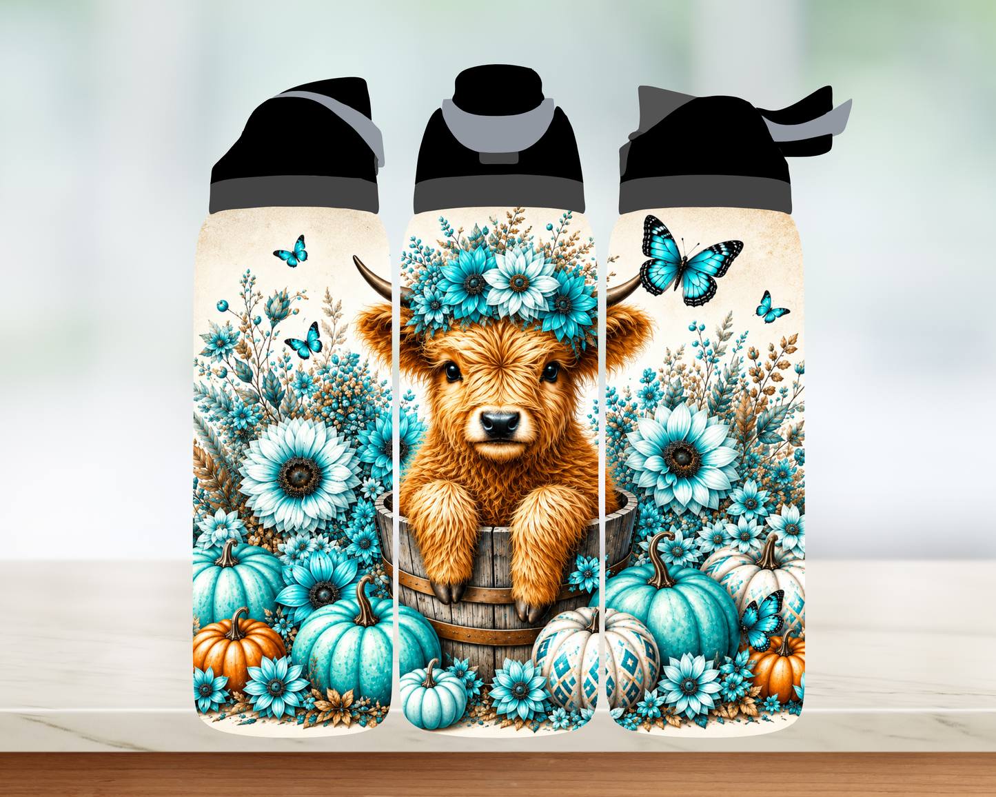 Bouteille Style Owala - Collection d'automne - 24 oz